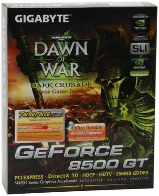 Alt view image 5 of 5 - GIGABYTE GeForce 8500 GT 256MB GDDR3 PCI Express x16 SLI Support Graphics Card GV-NX85T256HP