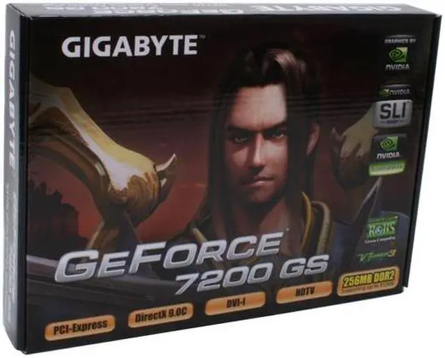 Alt view image 7 of 7 - GIGABYTE GeForce 7200GS 256MB GDDR2 PCI Express x16 Graphics Card GV-NX72G512P2