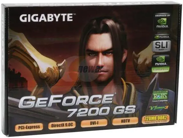 Alt view image 7 of 7 - GIGABYTE GeForce 7200GS 128MB GDDR2 PCI Express x16 Graphics Card GV-NX72G512P1