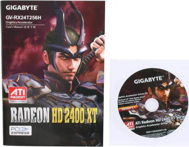 Alt view image 6 of 7 - GIGABYTE Radeon HD 2400XT 256MB GDDR2 PCI Express x16 Graphics Card GV-RX24T256H