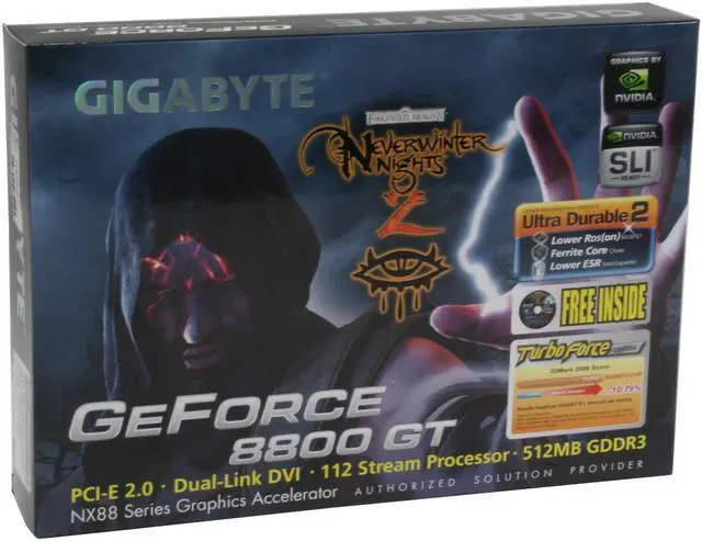 Alt view image 9 of 9 - GIGABYTE GeForce 8800 GT 512MB GDDR3 PCI Express 2.0 x16 SLI Support Graphics Card GV-NX88T512HP