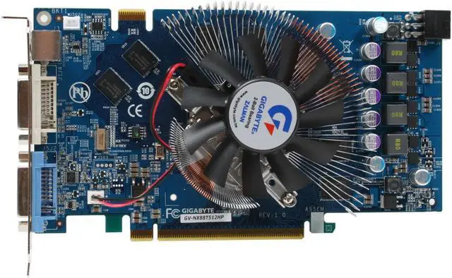 Alt view image 3 of 9 - GIGABYTE GeForce 8800 GT 512MB GDDR3 PCI Express 2.0 x16 SLI Support Graphics Card GV-NX88T512HP