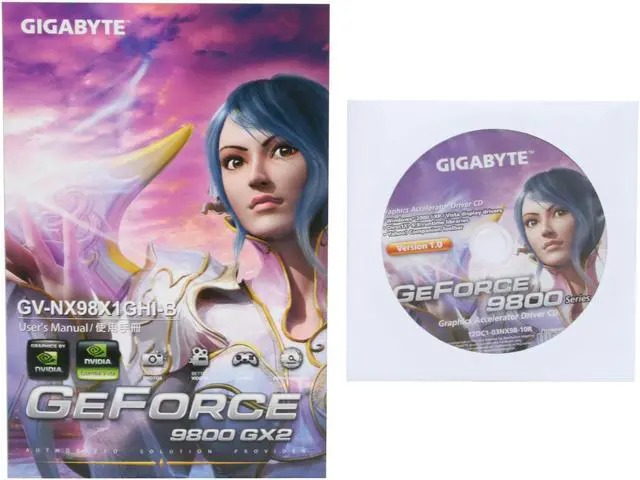 Alt view image 7 of 8 - GIGABYTE GeForce 9800 GX2 1GB (512MB per GPU) GDDR3 PCI Express 2.0 x16 SLI Support Graphics Card GV-NX98X1GHI-B