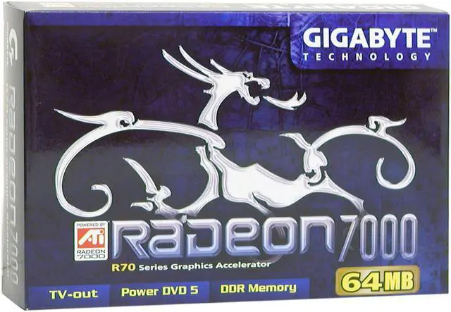 Alt view image 5 of 5 - GIGABYTE Radeon 7000 64MB DDR AGP 2X/4X Graphics Card GV-R7064T