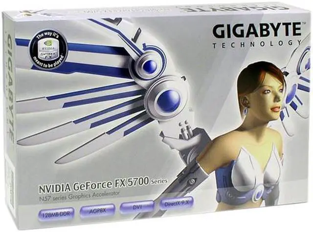 Alt view image 5 of 5 - GIGABYTE GeForce FX 5700 128MB DDR AGP 4X/8X Graphics Card GV-N57128D