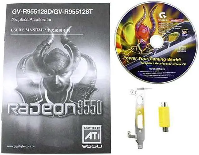 Alt view image 4 of 5 - GIGABYTE Radeon 9550 128MB DDR AGP 4X/8X Graphics Card GV-R955128T