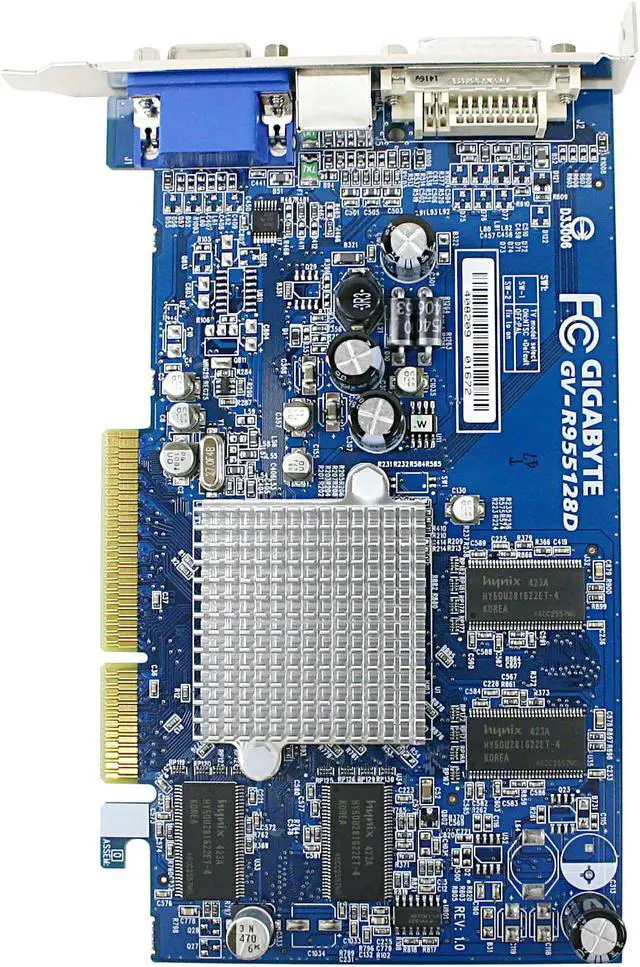 Alt view image 2 of 5 - GIGABYTE Radeon 9550 128MB DDR AGP 4X/8X Graphics Card GV-R955128D