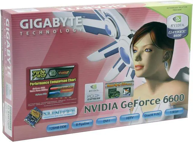 Alt view image 5 of 5 - GIGABYTE GeForce 6600 128MB DDR PCI Express x16 Graphics Card GV-NX66128DP
