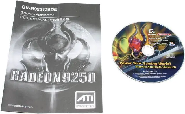 Alt view image 4 of 5 - GIGABYTE Radeon 9250 128MB DDR AGP 4X/8X Graphics Card GV-R925128DE