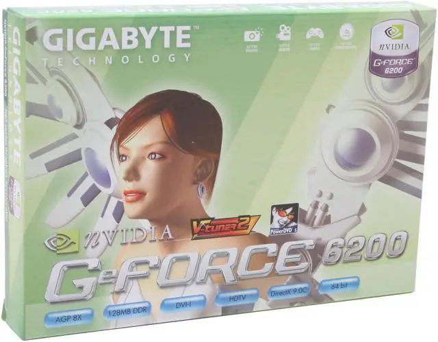 Alt view image 5 of 5 - GIGABYTE GeForce 6200 128MB DDR AGP 4X/8X Graphics Card GV-N62128DS