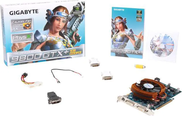 Alt view image 6 of 6 - GIGABYTE GeForce 9800 GTX+ 1GB GDDR3 PCI Express 2.0 x16 SLI Support Graphics Card GV-N98XPZL-1GH