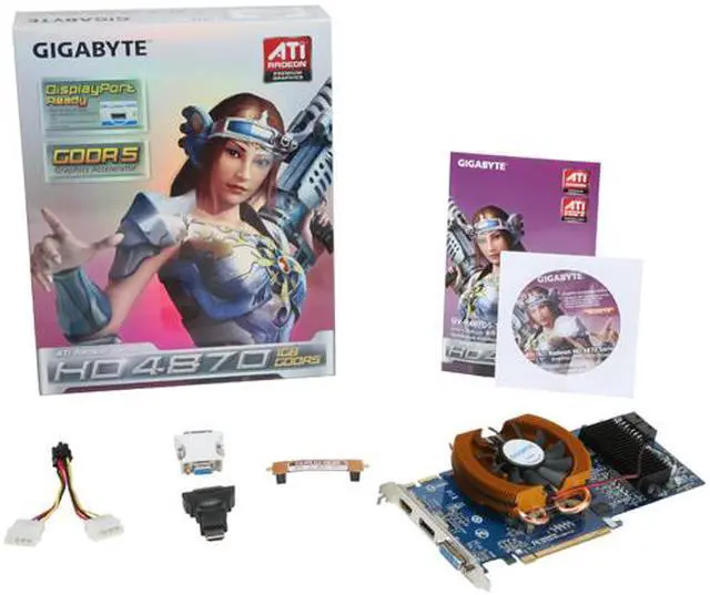 Alt view image 6 of 6 - GIGABYTE Radeon HD 4870 1GB GDDR5 PCI Express 2.0 x16 CrossFireX Support Graphics Card GV-R487D5-1GD