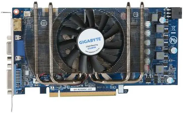 Alt view image 4 of 4 - GIGABYTE GeForce GTS 250 1GB GDDR3 PCI Express 2.0 x16 SLI Support Graphics Card GV-N250OC-1GI