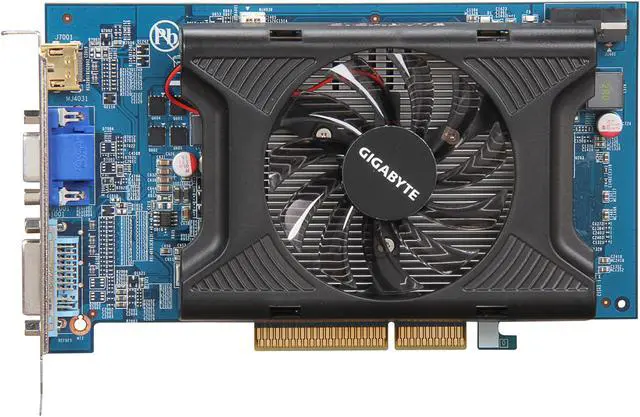 Alt view image 3 of 6 - GIGABYTE Radeon HD 4650 1GB GDDR2 AGP 8X Graphics Card GV-R465D2-1GI