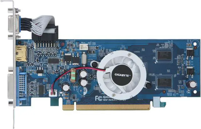 Alt view image 3 of 5 - GIGABYTE GeForce 8400 GS 512MB GDDR2 PCI Express 2.0 x16 Low Profile Ready Graphics Card GV-N84S-512I