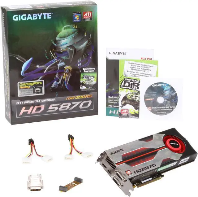 Alt view image 6 of 6 - GIGABYTE GV-R587D5-1GD-B Radeon HD 5870 (Cypress XT) 1GB 256-bit GDDR5 PCI Express 2.0 x16 HDCP Ready CrossFire Supported Video Card w/ATI Eyefinity