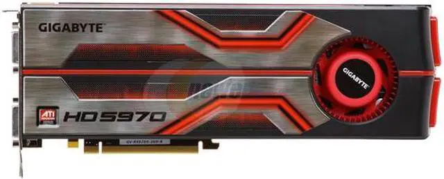 Alt view image 3 of 6 - GIGABYTE Radeon HD 5970 (Hemlock) 2GB GDDR5 PCI Express 2.1 x16 CrossFireX Support Graphics Card GV-R597D5-2GD-B