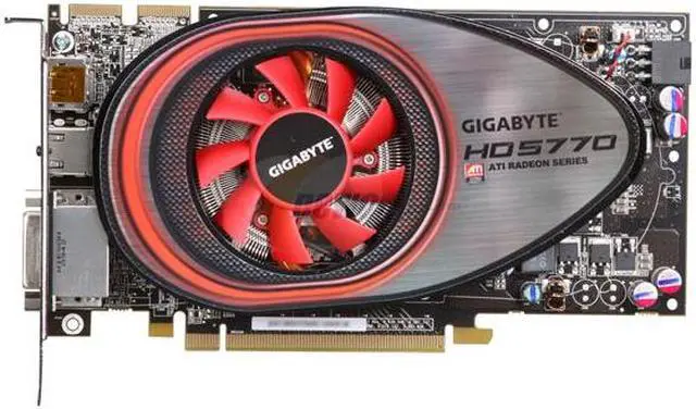 Alt view image 3 of 6 - GIGABYTE Radeon HD 5770 1GB GDDR5 PCI Express 2.0 x16 CrossFireX Support Graphics Card GV-R577D5-1GD-B Rev2.0
