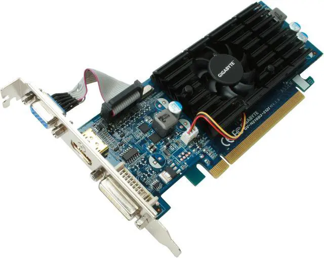Main image of GIGABYTE GeForce 210 512MB DDR3 PCI Express 2.0 x16 Low Profile Ready Graphics Card GV-N210D3-512I