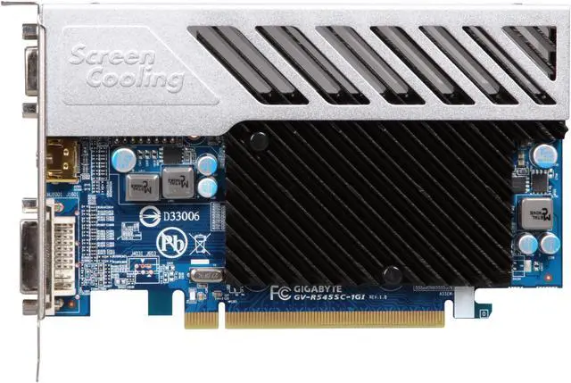 Alt view image 3 of 5 - GIGABYTE Silent Series Radeon HD 5450 (Cedar) 1GB DDR3 PCI Express 2.1 x16 Graphics Card GV-R545SC-1GI