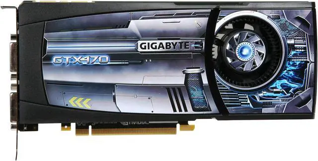 Alt view image 3 of 6 - GIGABYTE GeForce GTX 470 (Fermi) 1280MB GDDR5 PCI Express 2.0 x16 SLI Support Graphics Card GV-N470D5-13I-B