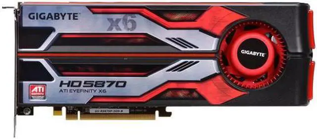 Alt view image 3 of 6 - GIGABYTE Radeon HD 5870 (Cypress XT) 2GB GDDR5 PCI Express 2.1 x16 CrossFireX Support Graphics Card GV-R5876P-2GD-B