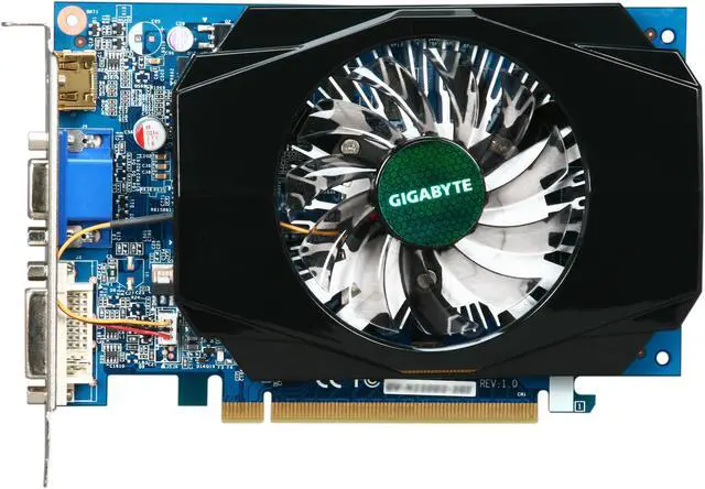 Alt view image 3 of 5 - GIGABYTE GeForce 210 1GB GDDR2 PCI Express 2.0 x16 Graphics Card GV-N210D2-1GI