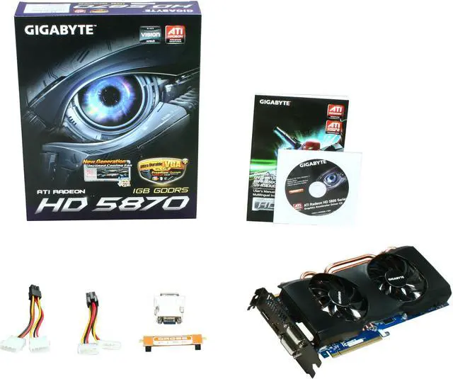 Alt view image 6 of 6 - GIGABYTE Radeon HD 5870 1GB GDDR5 PCI Express 2.1 x16 CrossFireX Support Graphics Card GV-R587OC-1GD