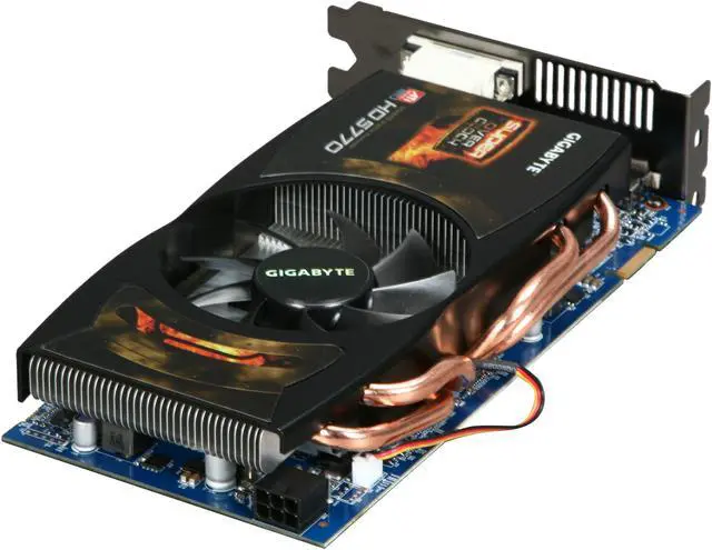 Alt view image 5 of 6 - GIGABYTE Radeon HD 5770 1GB GDDR5 PCI Express 2.1 x16 CrossFireX Support Graphics Card GV-R577SO-1GD