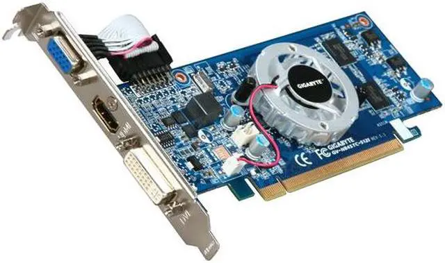 Main image of GIGABYTE GV-N84STC-512I GeForce 8400 GS Supporting up to 512MB(128MB 64-bit GDDR3 onboard) PCI Express 2.0 x16 HDCP Ready  Low Profile Ready Video Card