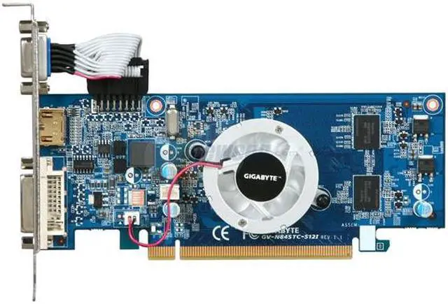Alt view image 3 of 5 - GIGABYTE GV-N84STC-512I GeForce 8400 GS Supporting up to 512MB(128MB 64-bit GDDR3 onboard) PCI Express 2.0 x16 HDCP Ready  Low Profile Ready Video Card