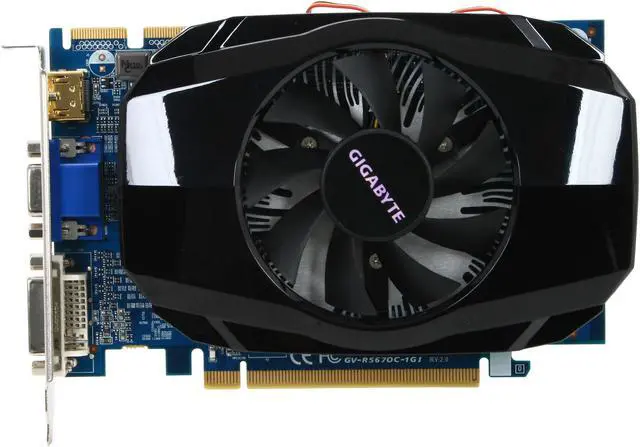 Alt view image 2 of 5 - GIGABYTE Radeon HD 5670 1GB GDDR5 PCI Express 2.1 x16 CrossFireX Support Graphics Card GV-R567OC-1GI Rev2.0