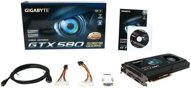 Alt view image 5 of 5 - GIGABYTE GeForce GTX 580 (Fermi) 1536MB GDDR5 PCI Express 2.0 x16 SLI Support Graphics Card GV-N580D5-15I-B
