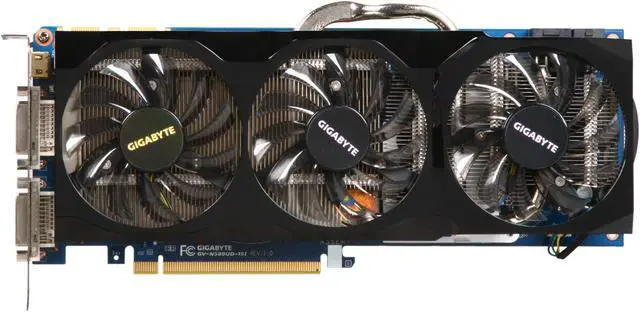 Alt view image 3 of 6 - GIGABYTE GeForce GTX 580 (Fermi) 1536MB GDDR5 PCI Express 2.0 x16 SLI Support Graphics Card GV-N580UD-15I