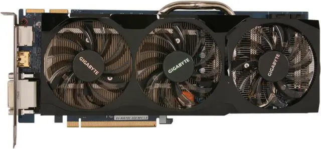 Alt view image 3 of 6 - GIGABYTE Radeon HD 6970 2GB GDDR5 PCI Express 2.1 x16 CrossFireX Support Graphics Card GV-R697OC-2GD