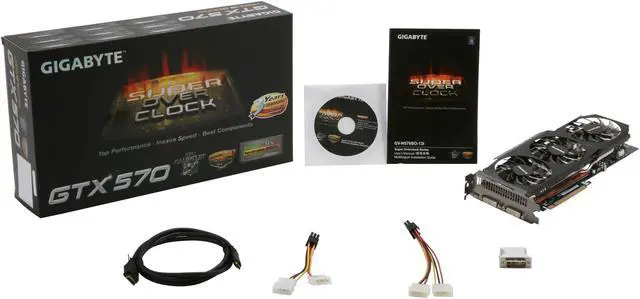 Alt view image 6 of 6 - GIGABYTE Super Overclock Series GeForce GTX 570 (Fermi) 1280MB GDDR5 PCI Express 2.0 x16 SLI Support Graphics Card GV-N570SO-13I