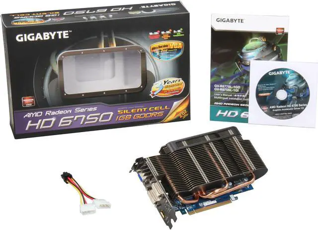 Alt view image 6 of 6 - GIGABYTE Radeon HD 6750 1GB GDDR5 PCI Express 2.1 x16 Graphics Card GV-R675SL-1GI