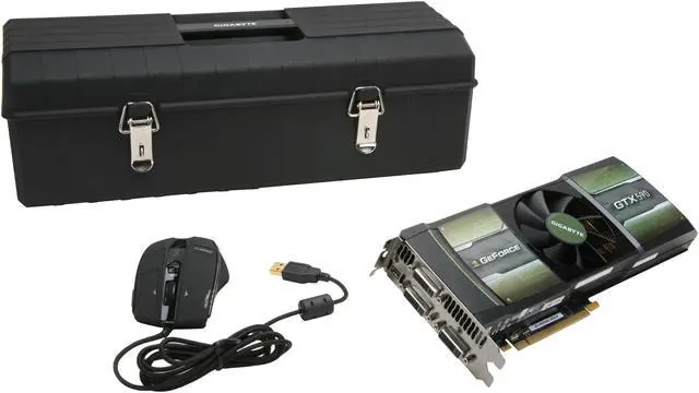 Main image of GIGABYTE Hard-Core Gaming Series GeForce GTX 590 (Fermi) 3GB GDDR5 PCI Express 2.0 x16 SLI Support Graphics Card GV-N590D5-3GD-B