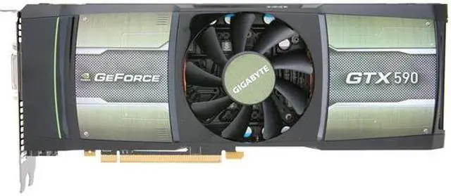 Alt view image 3 of 9 - GIGABYTE Hard-Core Gaming Series GeForce GTX 590 (Fermi) 3GB GDDR5 PCI Express 2.0 x16 SLI Support Graphics Card GV-N590D5-3GD-B