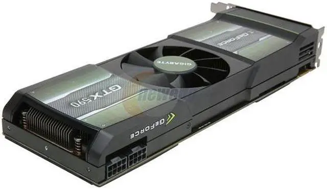 Alt view image 5 of 9 - GIGABYTE Hard-Core Gaming Series GeForce GTX 590 (Fermi) 3GB GDDR5 PCI Express 2.0 x16 SLI Support Graphics Card GV-N590D5-3GD-B