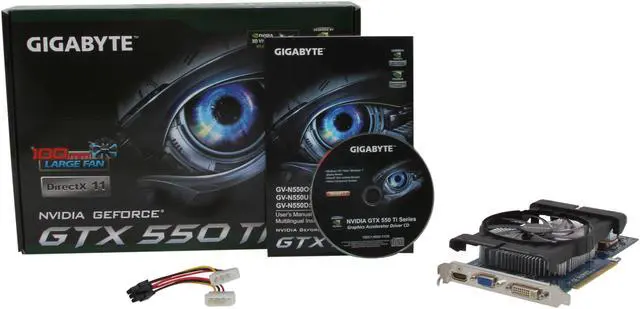 Alt view image 6 of 6 - GIGABYTE GeForce GTX 550 Ti (Fermi) 1GB GDDR5 PCI Express 2.0 x16 SLI Support Graphics Card GV-N550D5-1GI