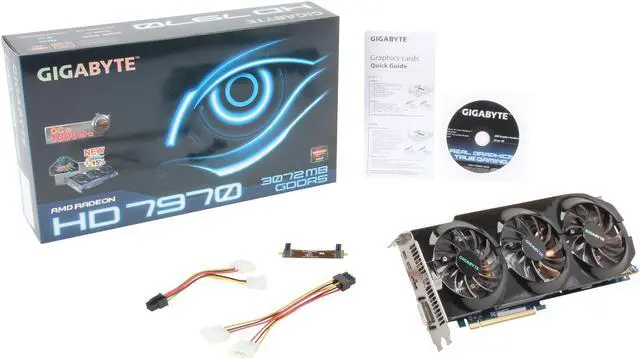 Alt view image 6 of 6 - GIGABYTE Radeon HD 7970 3GB GDDR5 PCI Express 3.0 x16 CrossFireX Support Graphics Card GV-R797OC-3GD