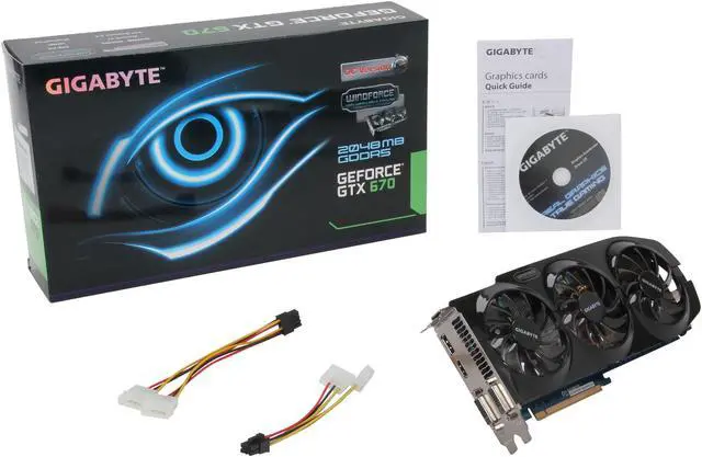 Alt view image 6 of 6 - GIGABYTE GeForce GTX 670 2GB GDDR5 PCI Express 3.0 x16 SLI Support Graphics Card GV-N670OC-2GD