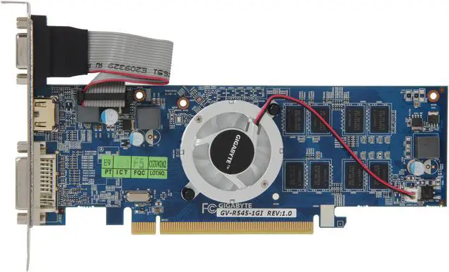 Alt view image 3 of 5 - GIGABYTE Radeon HD 5450 1GB DDR3 PCI Express 2.1 x16 Low Profile Graphics Card GV-R545-1GI