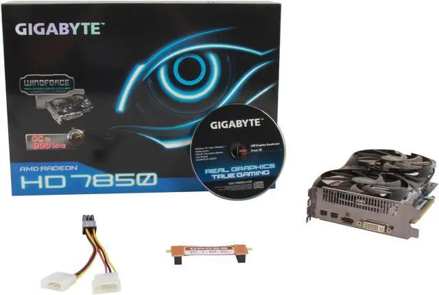Alt view image 6 of 6 - GIGABYTE Radeon HD 7850 1GB GDDR5 PCI Express 3.0 x16 CrossFireX Support Graphics Card GV-R785OC-1GD