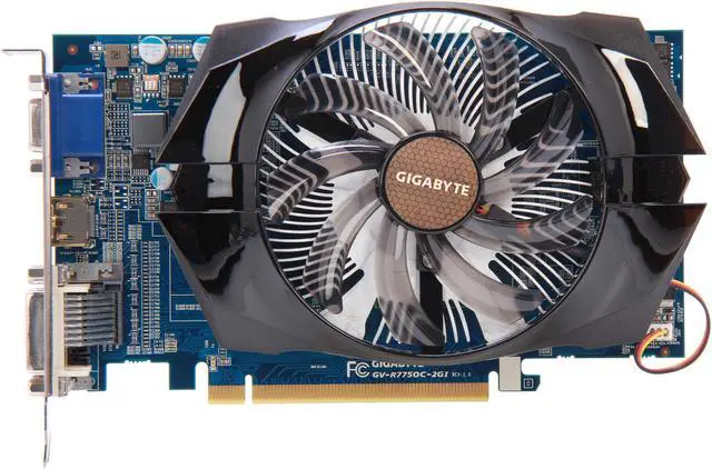 Alt view image 3 of 5 - GIGABYTE Radeon HD 7750 2GB DDR3 PCI Express 3.0 x16 Graphics Card GV-R775OC-2GI