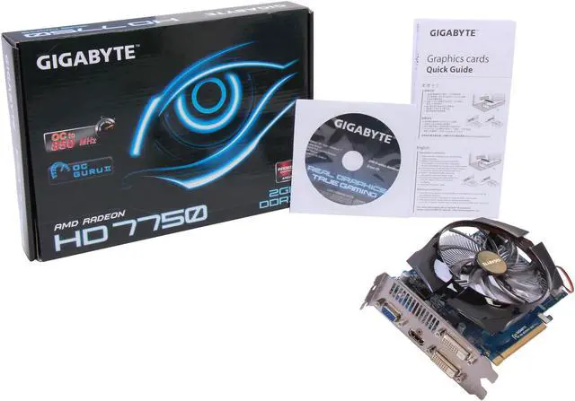 Alt view image 5 of 5 - GIGABYTE Radeon HD 7750 2GB DDR3 PCI Express 3.0 x16 Graphics Card GV-R775OC-2GI