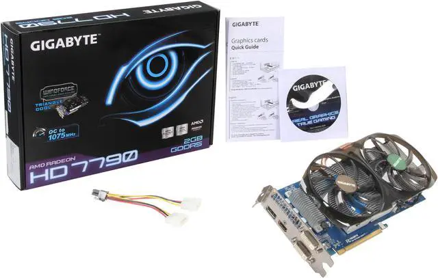 Alt view image 5 of 5 - GIGABYTE Radeon HD 7790 2GB GDDR5 PCI Express 3.0 x16 Graphics Card GV-R779OC-2GD