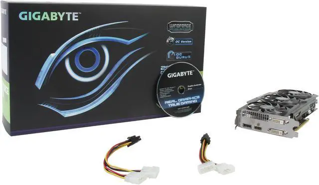 Alt view image 6 of 6 - GIGABYTE GV-N760OC-2GD REV2.0 G-SYNC Support GeForce GTX 760 2GB 256-Bit GDDR5 PCI Express 3.0 HDCP Ready WindForce 3X 450W Video Card