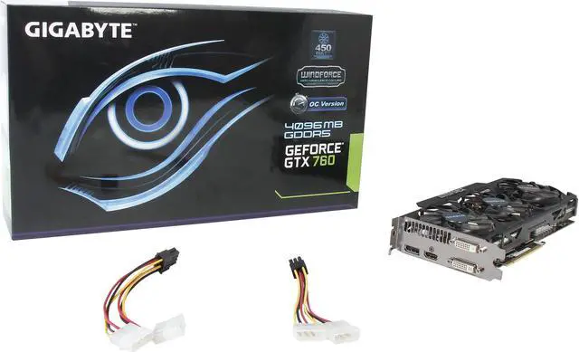 Alt view image 6 of 6 - GIGABYTE GeForce GTX 760 4GB GDDR5 PCI Express 3.0 Graphics Card GV-N760OC-4GD